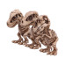 Three Wise Tyrannosaurus Rex Skeletons 9.3cm