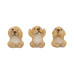 Three Wise Golden Labradors 7.5cm