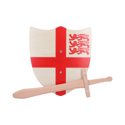 St. George Shield 35cm & Wooden Sword 34cm