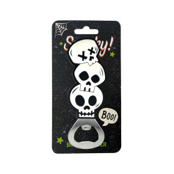 PVC Bottle Opener - Spooky Skulls