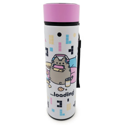 Reusable Insulated Drinks Bottle Digital Thermometer - Pusheen the Cat Gamer Girl
