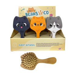 Bamboo Shaped Hair Brush - Beans & Co Cats