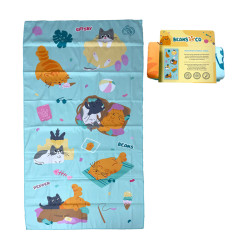 Microfibre Beach Towel - Beans & Co Cats