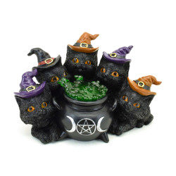 Witches LED Cat - Bubbling Cauldron