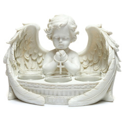 Tea Light Candle Holder - Triple Candle Cherub