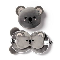Relaxeazzz Travel Pillow & Eye Mask - Adoramals Koala