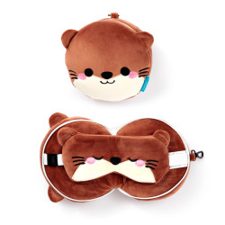 Relaxeazzz Travel Pillow & Eye Mask - Henry the Otter