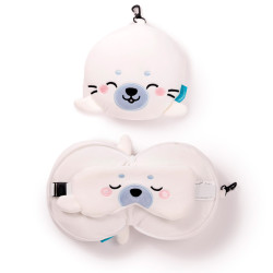 Relaxeazzz Travel Pillow & Eye Mask - Kai the Seal