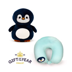 2-in-1 Swapseazzz Travel Pillow and Plush Toy - Nico the Penguin Adoramals Ocean