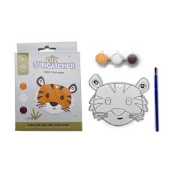Paint Your Own DIY Suncatcher - Zooniverse Tiger