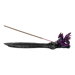 Dark Legends Dragon incense Burner - Mini Amethyst Dragon