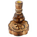 Carved Mango Wood Backflow Incense Burner - Om