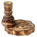 Carved Mango Wood Backflow Incense Burner - Om
