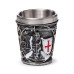 Decorative Shot Glass - Medieval Knight with White & Red Shield