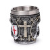 Decorative Shot Glass - Medieval Knight with White & Red Shield