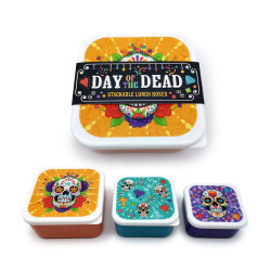 Lunch Boxes Set of 3 (M/L/XL) - Day of the Dead
