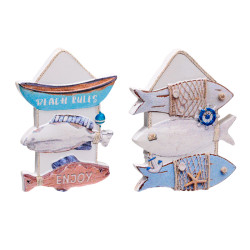 3D Printed Souvenir Seaside Magnet - Nautical Fish Sign
