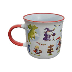Porcelain Fine Rimmed Mug - Knights & Dragons