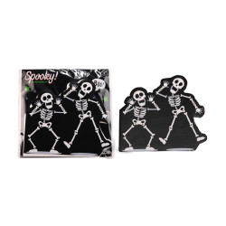 Pack of 12 Napkins - Halloween Skeleton