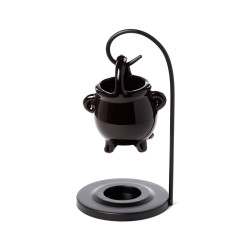 Ceramic Hanging Ceramic Oil Burner - Black Cauldron