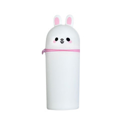 Silicone Upright Pencil Case - Adoramals Frances the Rabbit