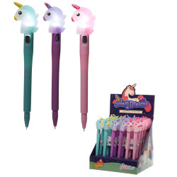 Light Up LED Fine Tip Pen - Sweet Dreams Unicorn