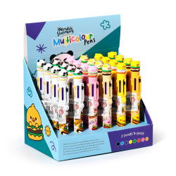 Multi Colour Pen (8 Colours) - Cute Hamburger