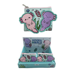 Shaped Change Purse - Adoramals Maddie the Axolotl