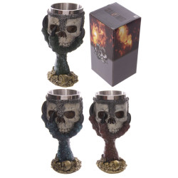 Decorative Goblet - Dragons Claw & Warrior Skull