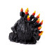 Decorative Ornament - Black Screaming Skull with Candles & Melted Wax