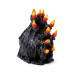 Decorative Ornament - Black Screaming Skull with Candles & Melted Wax