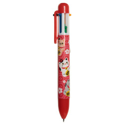 Multi Colour Pen (6 Colours) - Lucky Cat Maneki Neko