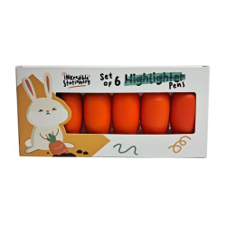 Shaped Highlighter Set of 6 - Carrot