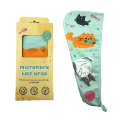 Hair Wrap Towel - Beans & Co Cats
