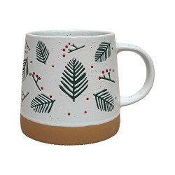 Stoneware Mug - Pine Sprigs & Berries